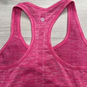 Lululemon Athletica Swiftly Tech Racerback Heathered Pink Tank Top | Size 10